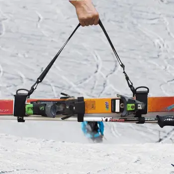 Регулируеми ски полюс рамо ръка превозвач мигли дръжка ремъци найлон ски чанти кука защита за ски сноуборд