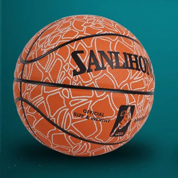 Редовен размер 7 Размер 5 Баскетбол възрастни тийнейджъри Отразяваща топка Вътрешна външна трайна тренировка Мач топка Нощна игра Baketball