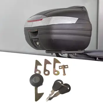 Резервни части за заключване на задния багажник на мотоциклета, издръжливи с 2 ключа Универсален комплект за заключване на багажната кутия за мотоциклет скутер