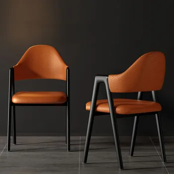 салон Скандинавски столове за хранене Офис кожа дизайн трапезни столове модерен луксозен парти Sillas Para Comedor Мебели за дома WK50CY