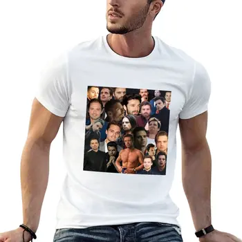 Себастиан Стан фотоколаж тениска kawaii дрехи корейски мода смешно т риза тънък годни тениски за мъже