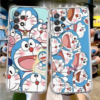 Силиконов калъф за телефон за Samsung Galaxy A34 A24 A14 A54 A13 A53 A22 A23 A73 A33 A32 A52 A72 A12 сладък аниме Doraemon случаи капак