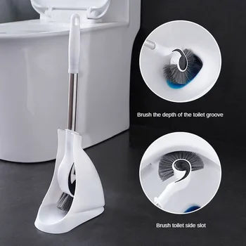 силиконови влакна Висококачествен издръжлив стилен дизайн Спестете място Ефективно почистване, подходящо за всички видове тоалетни Дезодориране