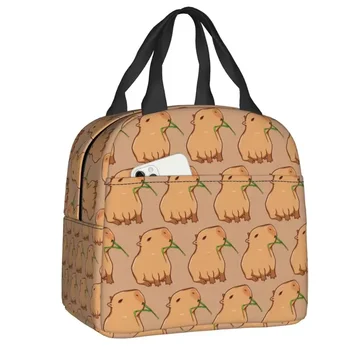 Сладък Capybara топлоизолирани обяд чанта жени животните любовник преносим обяд мъкна за работа училище пътуване съхранение храна Bento кутия