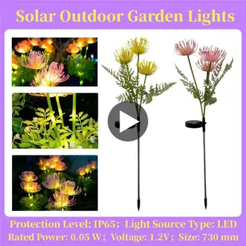 Слънчеви градински светлини Слънчеви цветя светлини със светещи цветя & стъбла слънчева външна LED светлина за градинска пътека палуба двор декор