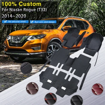 Стелки за кола за Nissan Rogue X-Trail X Trail T32 2014 ~ 2020 Килими Подложка килими Кожени килими Мат комплект аксесоари за кола 2015 2016