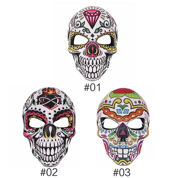 Страшен череп печат маска мексикански ден на мъртвите маска Хелоуин костюм маска Хелоуин маскарад-кости костюм доставки дропшип