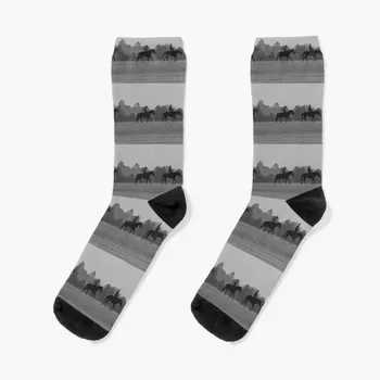 Състезателни коне ходене един файл в Newmarket Чорапи памук нова година чорапи за мъже Дамски