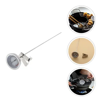Термометър Домакински олио за готвене Инструмент за измерване на температурата Фритюрник сонди клип Горещи джобни инструменти за барбекю Часовник на фурната