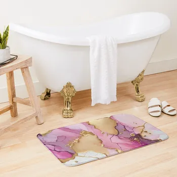 Течно злато Мат за баня Кухненски килим аксесоари за душ и услуги Крак Баня Килими за баня Бързосъхнеща подложка за баня