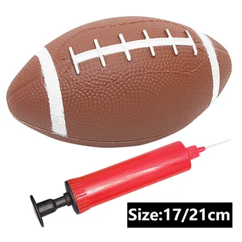 Тийнейджъри Американски футбол ръгби топка против приплъзване детски играчки футболни топки малка топка за ръгби с инфлатор за преподаване на деца