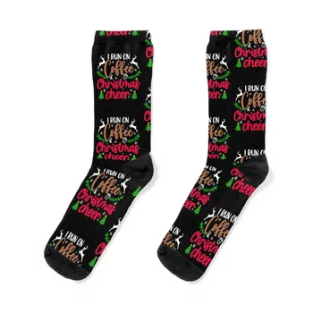 Тичам на кафе и коледно веселие. Коледа кафе подарък чорапи бягане чорапи коледни чорапи дизайнер мъжки чорапи дамски