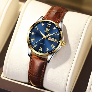 Топ марка луксозен висококачествен дамски часовник водоустойчив творчески ръчен часовник за жени мода кожа кварцов часовник за дами