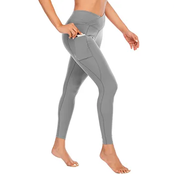 Фитнес жена йога панталони печат тренировка спортно бягане атлетичен дамски гамаши плюс размер стегнат джоб leggin дълги панталони #
