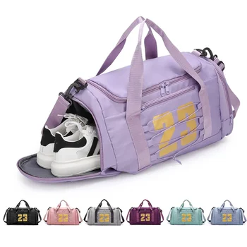 Фитнес чанти Водоустойчива фитнес тренировъчна чанта с отделение за обувки Пътна чанта Дамски чанти Ежедневни мъжки чантиЧанта за рамо Спортна чанта