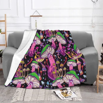 Цветни гъби одеяло руно лято дишаща топло хвърлят одеяла за дома диван покривки