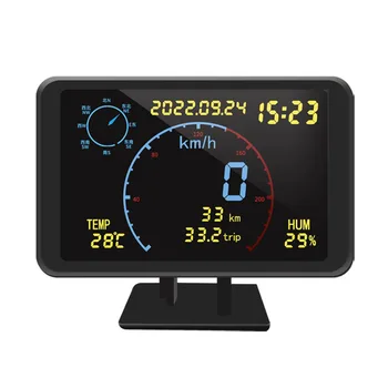 Цифров GPS скоростомер Километраж 4.7 инчов LCD дисплей HUD HD дисплей с функция за аларма за превишена скорост за всички 5-24V превозни средства