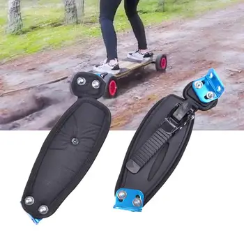 черен 2Pcs практически планински скейтборд крак каишка компактен крак подвързване устройство фина изработка за забавление