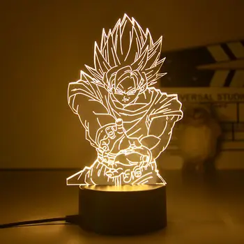 японски аниме Goku Led нощна светлина дракон топка настолна лампа деца спалня декор 3D лампа рожден ден коледни подаръци за детски играчки