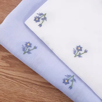 Японски и корейски цвете бродерия памук бельо плат за дрехи рокля възглавници покривки DIY облекло шиене плат