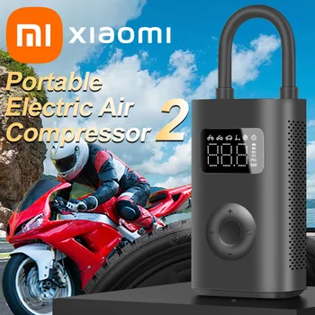 【За мотоциклети】Xiaomi въздушна помпа 2.150PSI 25% усилване на скоростта Mijia мини преносим електрически въздушен компресор мултифункционален инфлатор LED